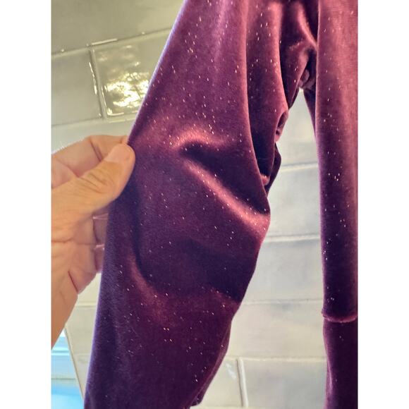 Harper Canyon Velour Burdundy with Sparkle Dress Girls Size Small - Picture 3 of 5